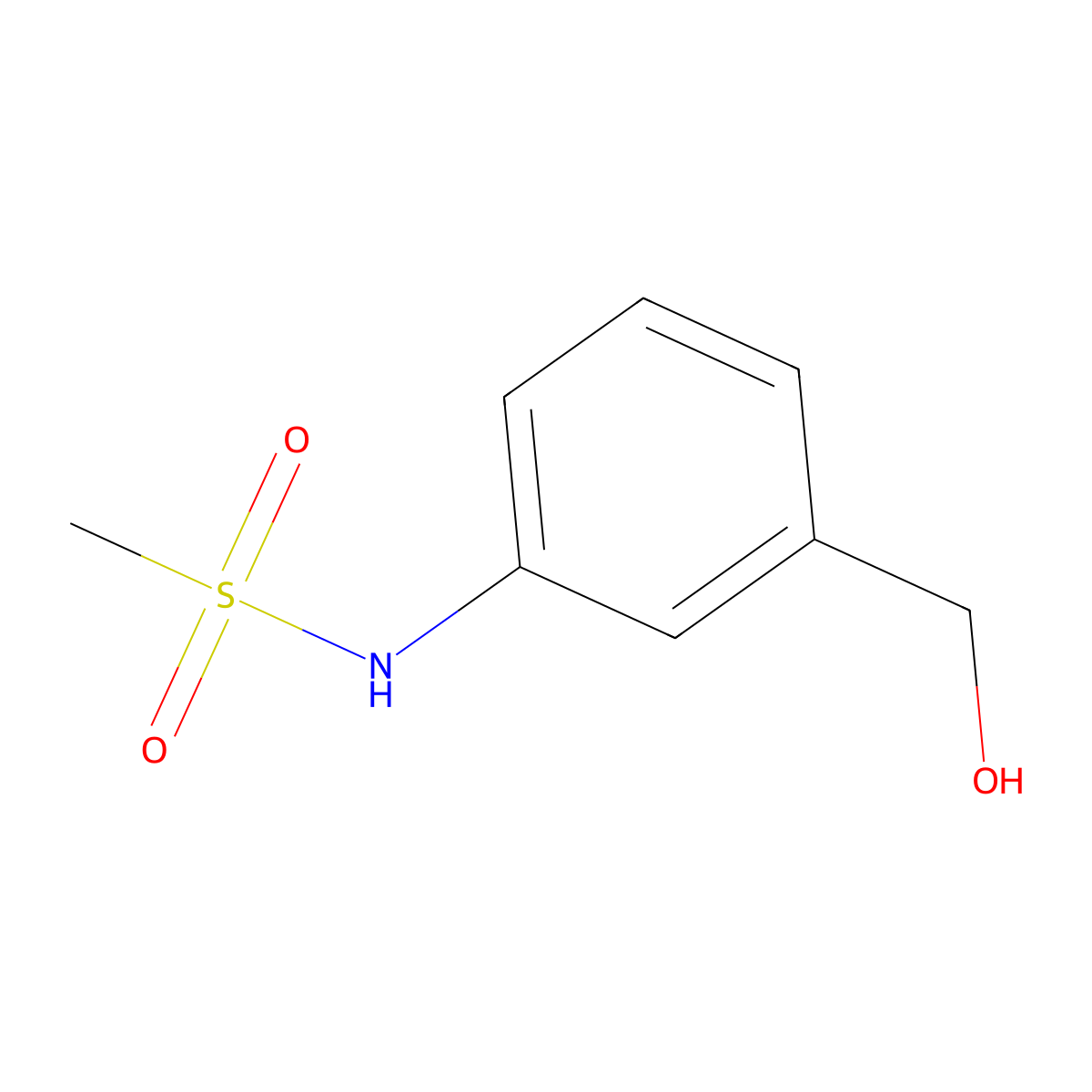 N-(3-(Hydroxymethyl)phenyl)methanesulfonamide molecular structure, CAS 376347-09-0
