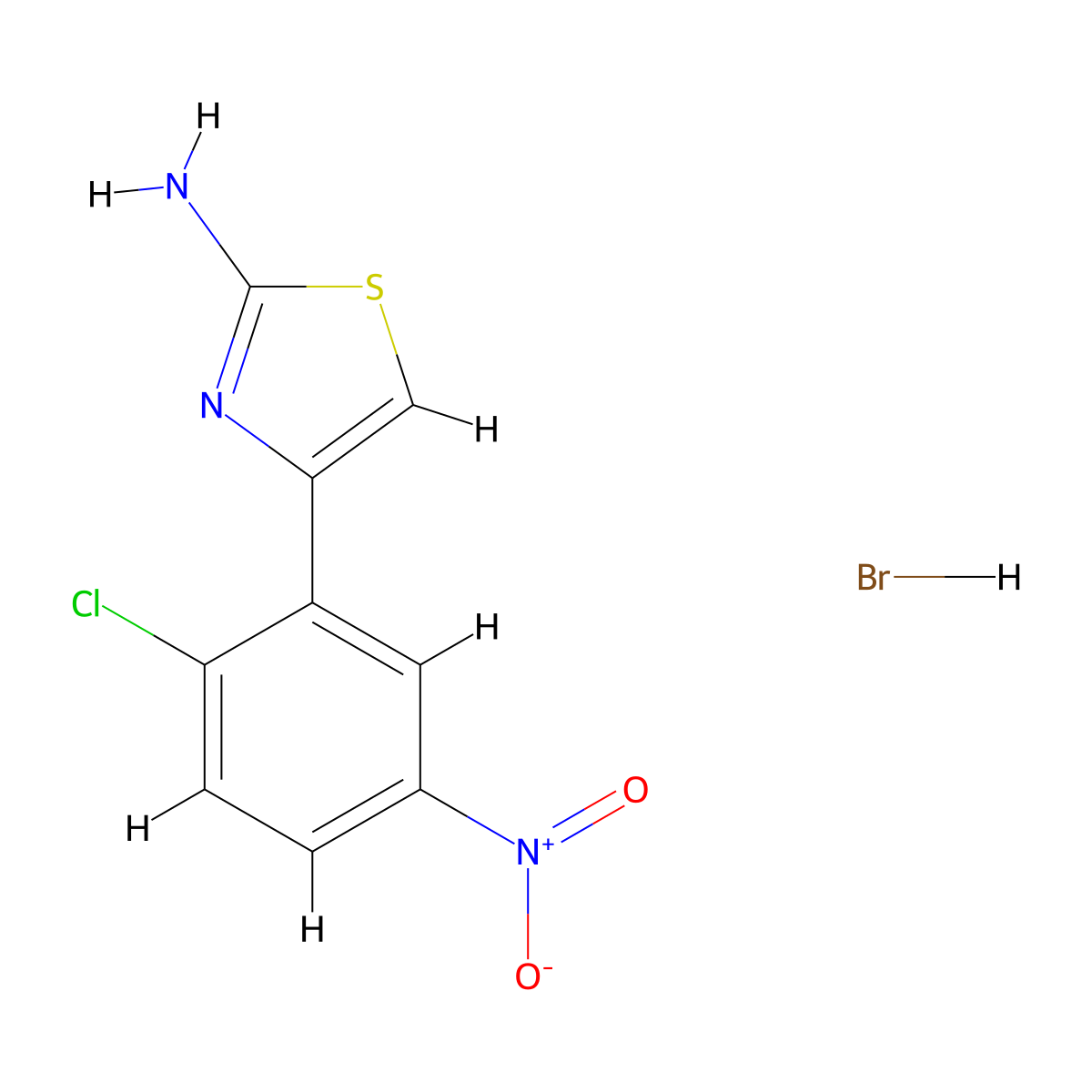 4-(2-Chloro-5-nitrophenyl)-1,3-thiazol-2-amine hydrobromide molecular structure, CAS 376349-27-8
