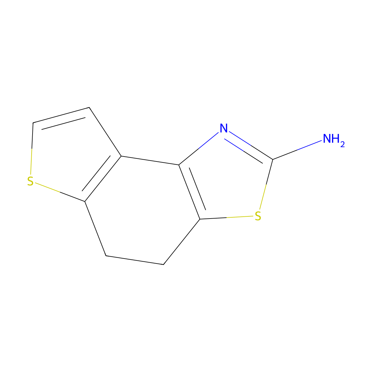5,10-Dithia-3-azatricyclo[7.3.0.0,2,6]dodeca-1(9),2(6),3,11-tetraen-4-amine molecular structure, CAS 376349-95-0
