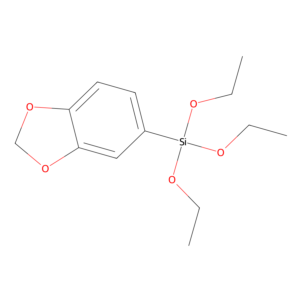 Silane, 1,3-benzodioxol-5-yltriethoxy- molecular structure, CAS 376353-50-3