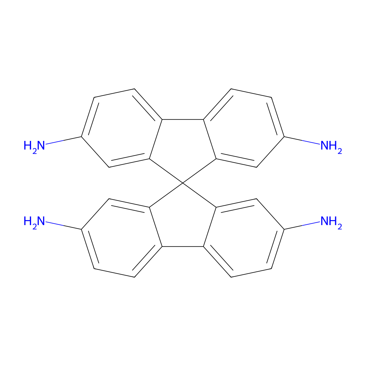 9,9'-Spirobi[fluorene]-2,2',7,7'-tetraamine molecular structure, CAS 376356-61-5
