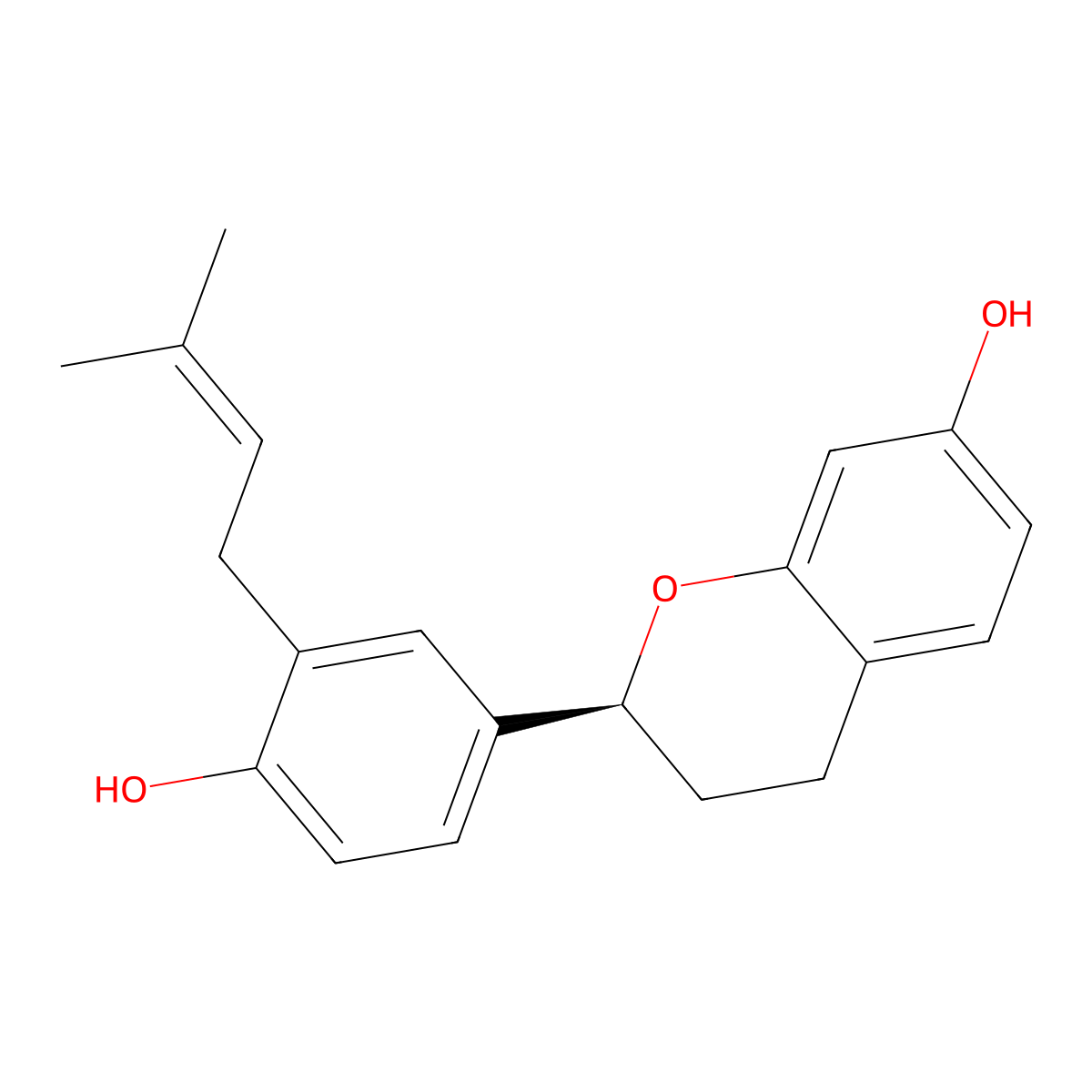 (2S)-7,4'-Dihydroxy-3'-Prenylflavan molecular structure, CAS 376361-96-5