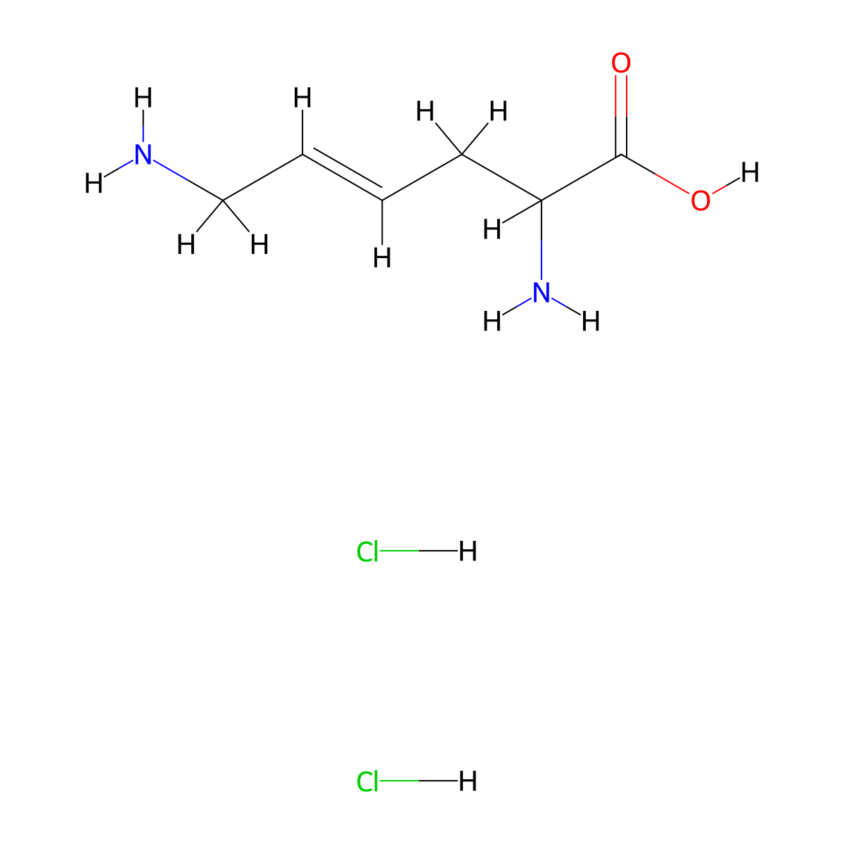 (E)-2,6-Diaminohex-4-enoic acid dihydrochloride molecular structure, CAS 37637-19-7