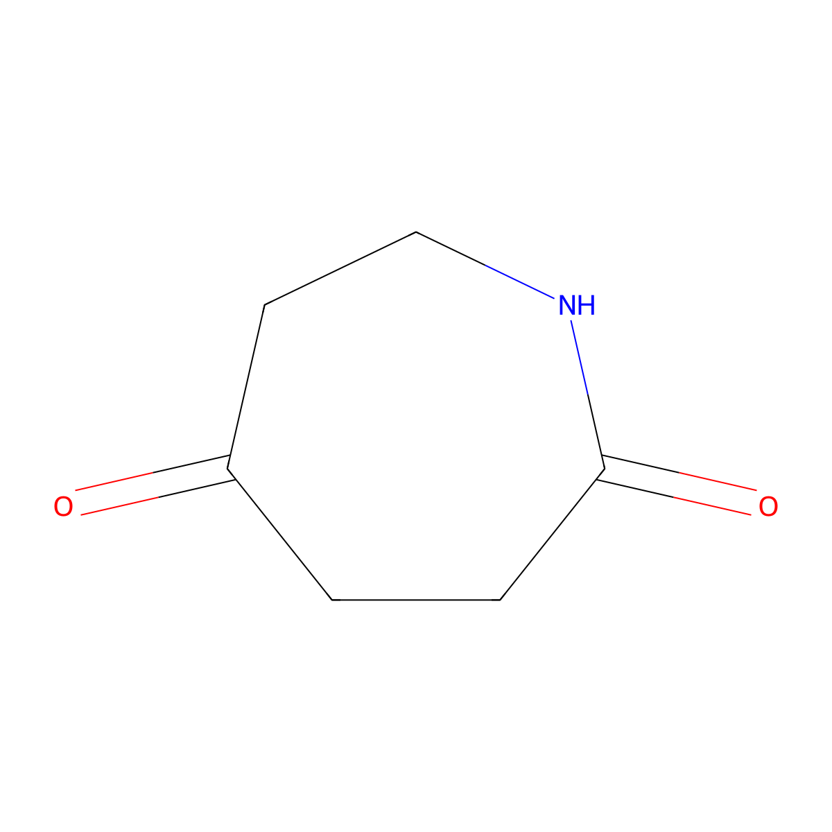 Azepane-2,5-dione molecular structure, CAS 37637-20-0