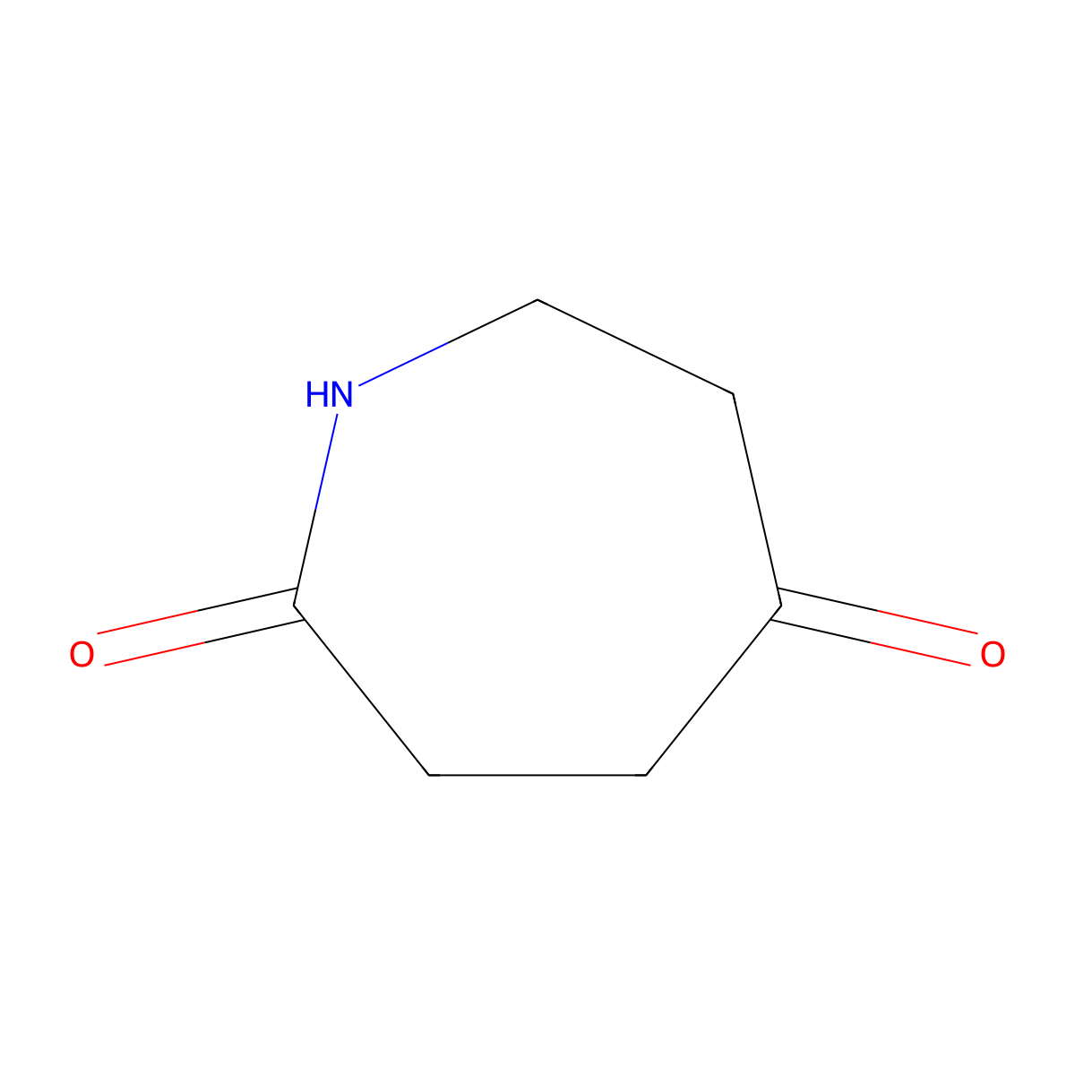 Azepane-2,5-dione molecular structure, CAS 37637-20-0