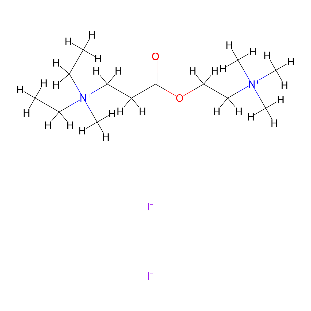 Ammonium, (2-carboxyethyl)diethylmethyl-, iodide, ester with choline iodide molecular structure, CAS 37637-72-2