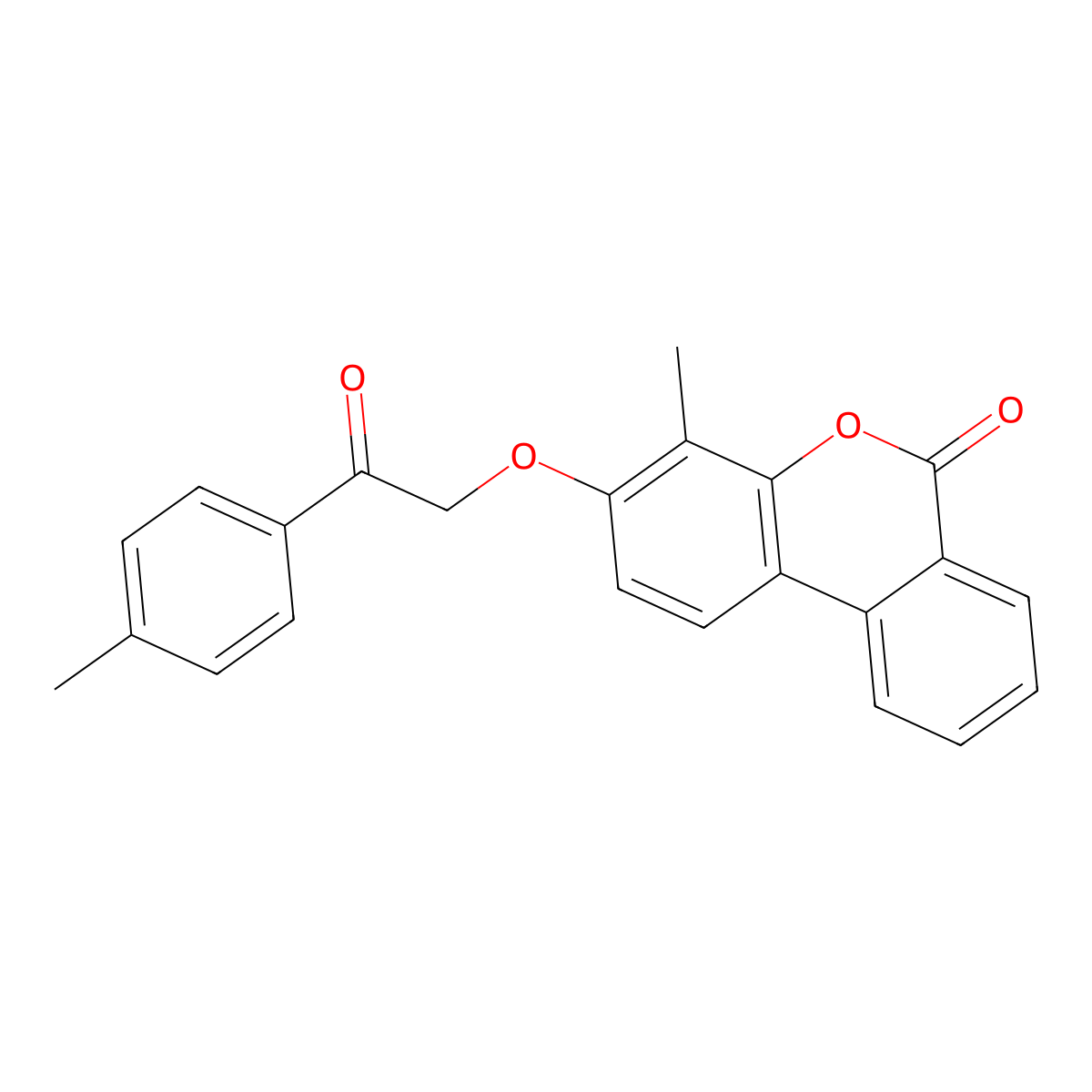 4-methyl-3-[2-(4-methylphenyl)-2-oxoethoxy]-6H-benzo[c]chromen-6-one molecular structure, CAS 376370-89-7