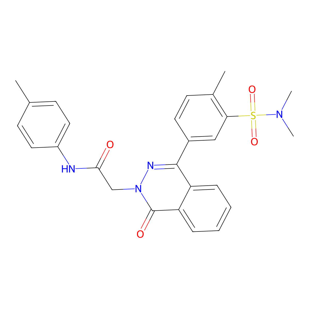 2-{4-[3-(dimethylsulfamoyl)-4-methylphenyl]-1-oxophthalazin-2(1H)-yl}-N-(4-methylphenyl)acetamide molecular structure, CAS 376371-04-9