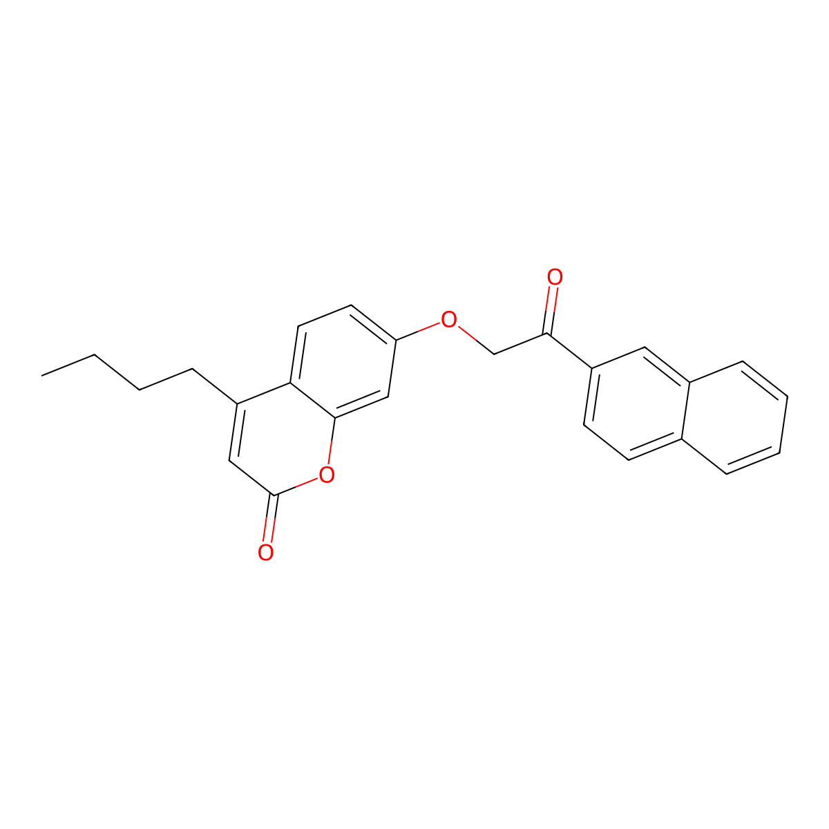 4-Butyl-7-(2-naphthalen-2-yl-2-oxoethoxy)chromen-2-one molecular structure, CAS 376371-29-8