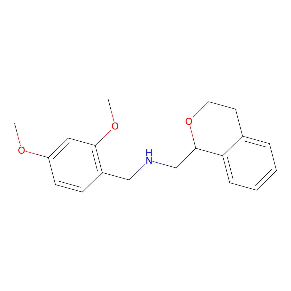 1-(3,4-dihydro-1H-isochromen-1-yl)-N-[(2,4-dimethoxyphenyl)methyl]methanamine molecular structure, CAS 376372-95-1