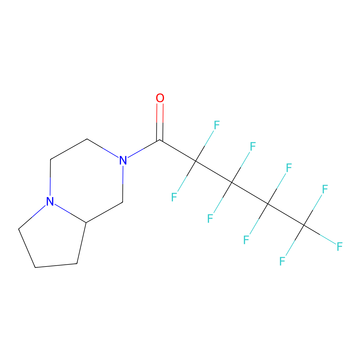 2-(2,2,3,3,4,4,5,5,5-Nonafluoropentanoyl)octahydropyrrolo(1,2-A)pyrazine molecular structure, CAS 376373-91-0