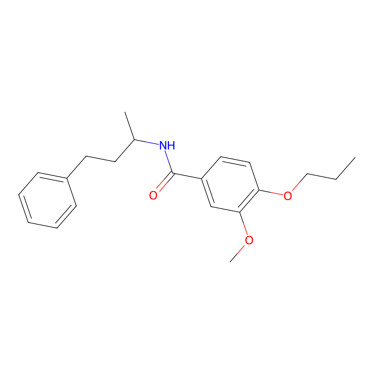 3-methoxy-N-(4-phenylbutan-2-yl)-4-propoxybenzamide molecular structure, CAS 376373-92-1