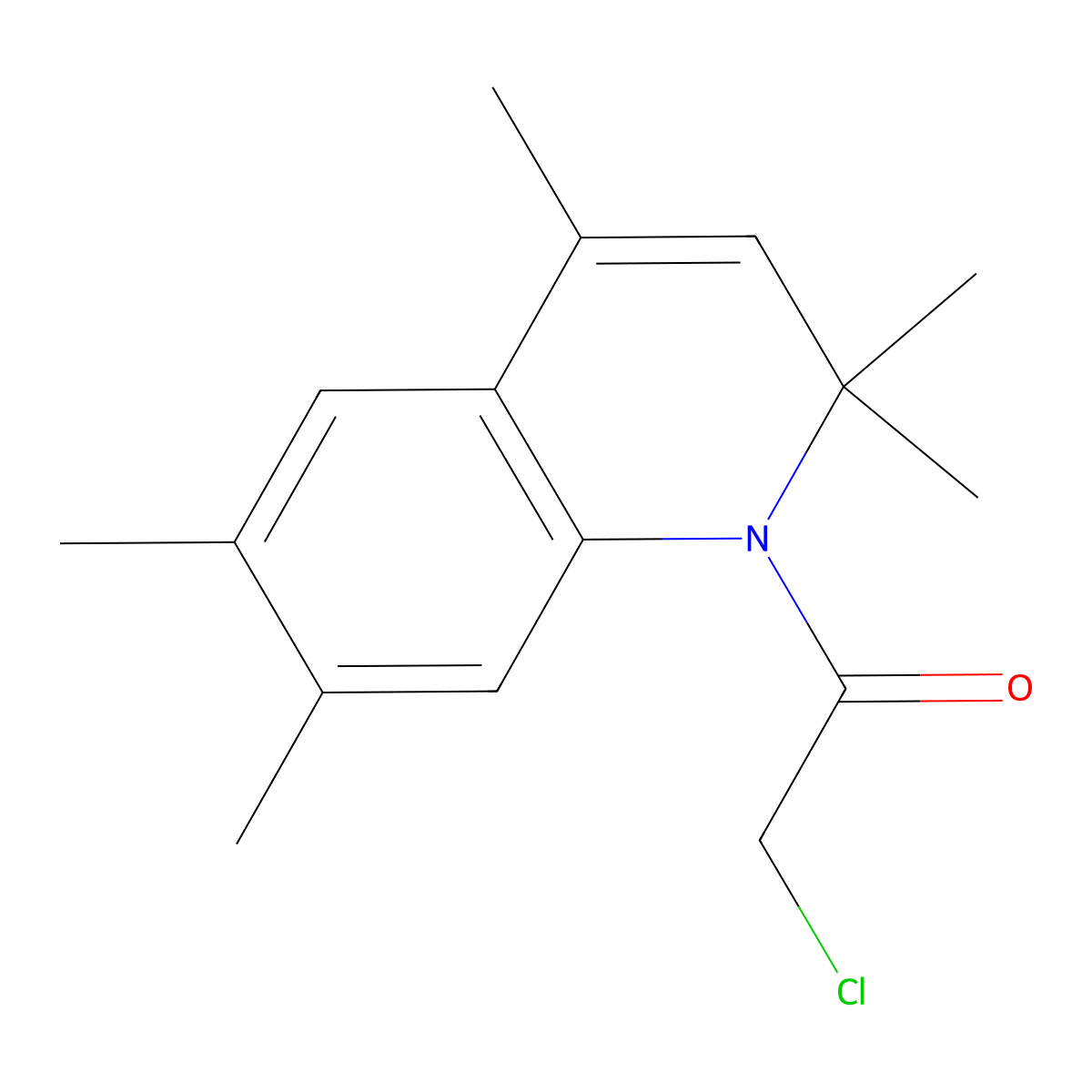 2-Chloro-1-(2,2,4,6,7-pentamethylquinolin-1-yl)ethanone molecular structure, CAS 376374-16-2