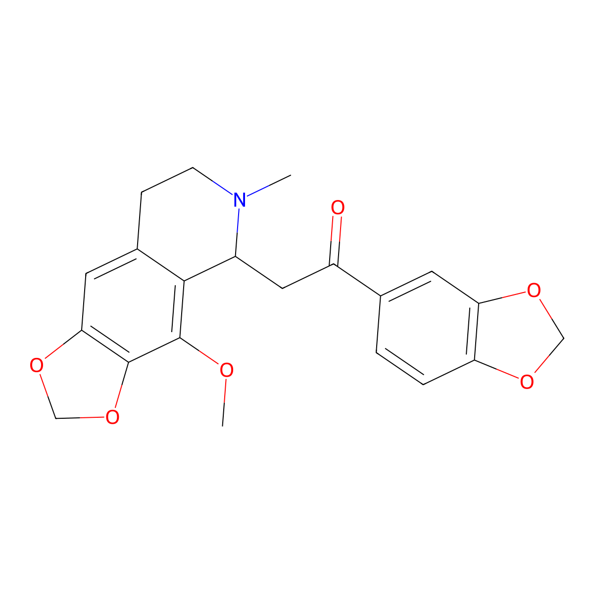 1-(1,3-Benzodioxol-5-yl)-2-(4-methoxy-6-methyl-5,6,7,8-tetrahydro[1,3]dioxolo[4,5-g]isoquinolin-5-yl)ethanone molecular structure, CAS 376374-92-4