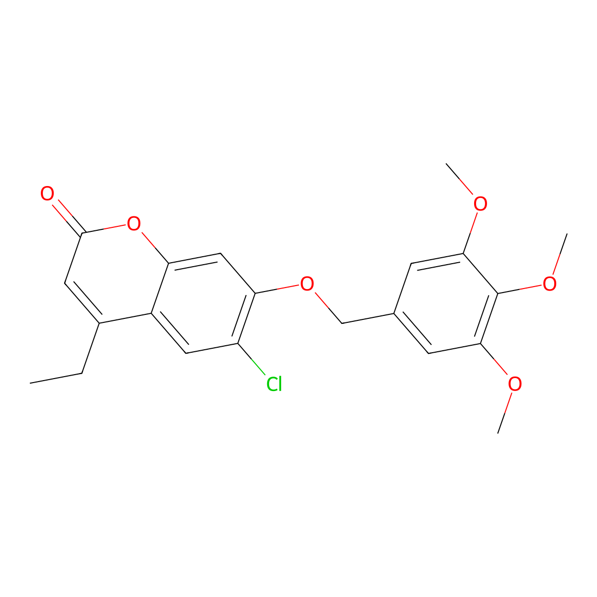 6-chloro-4-ethyl-7-[(3,4,5-trimethoxybenzyl)oxy]-2H-chromen-2-one molecular structure, CAS 376377-43-4