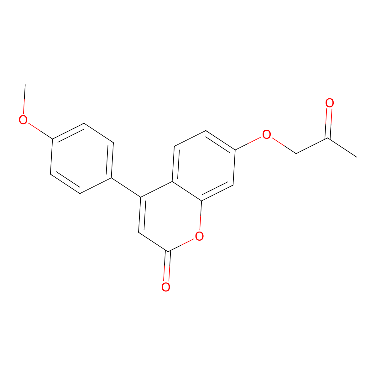 4-(4-methoxyphenyl)-7-(2-oxopropoxy)-2H-chromen-2-one molecular structure, CAS 376377-68-3