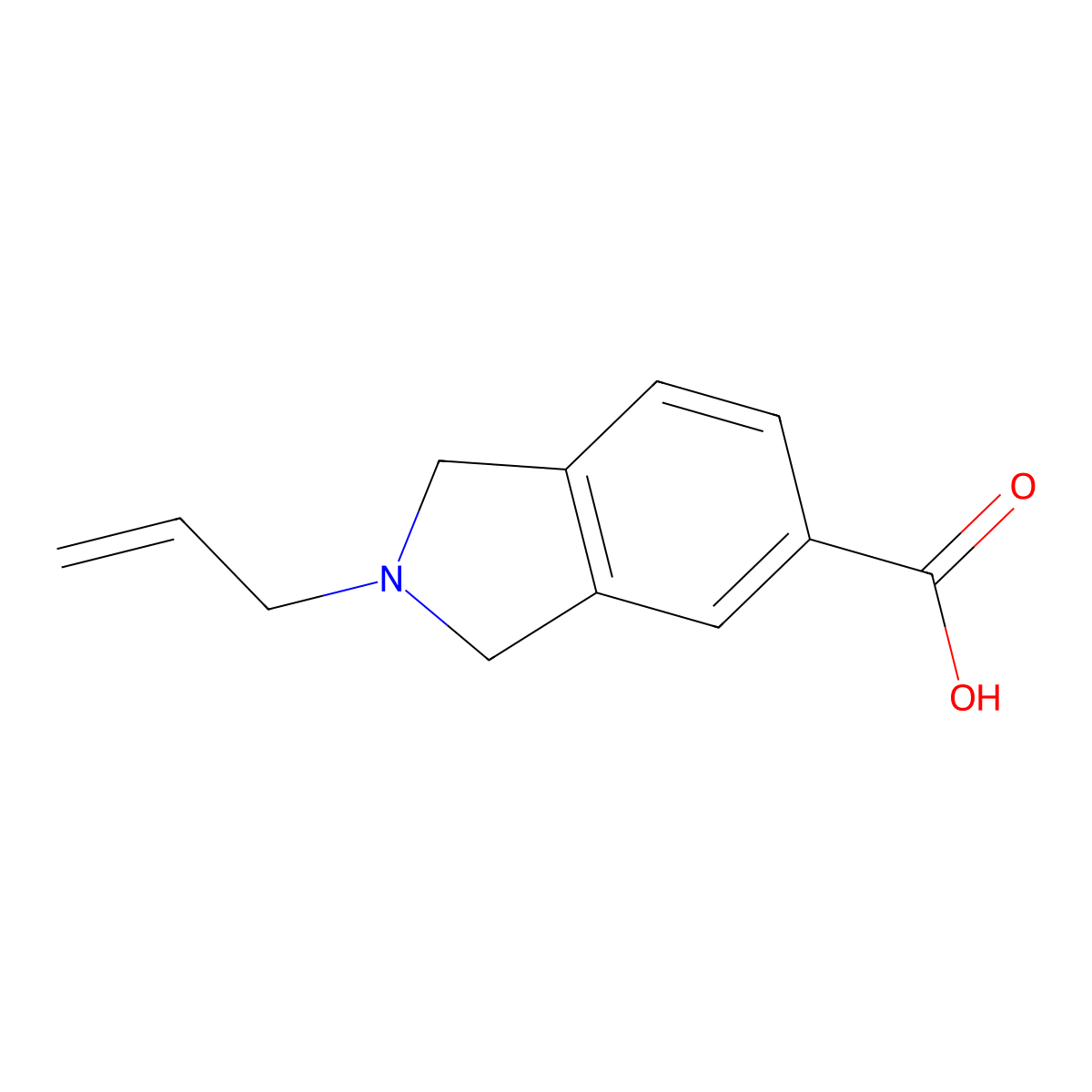 2-Allylisoindoline-5-carboxylic acid molecular structure, CAS 376378-38-0