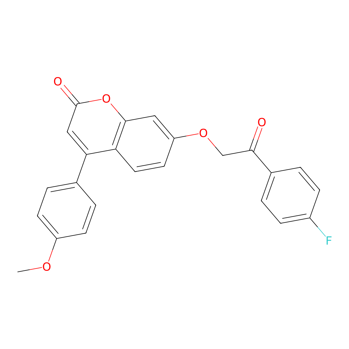 7-[2-(4-fluorophenyl)-2-oxoethoxy]-4-(4-methoxyphenyl)-2H-chromen-2-one molecular structure, CAS 376379-14-5