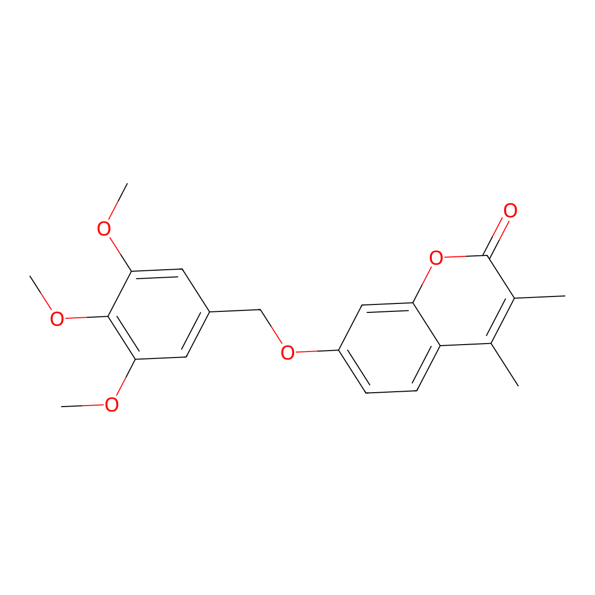 3,4-dimethyl-7-[(3,4,5-trimethoxybenzyl)oxy]-2H-chromen-2-one molecular structure, CAS 376380-10-8