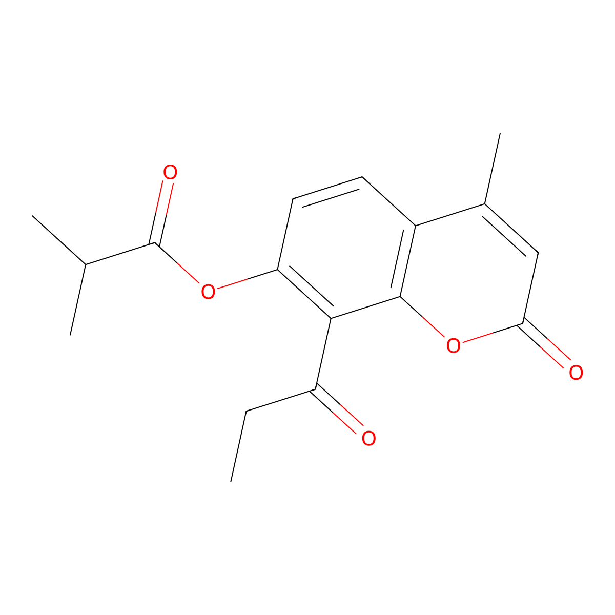 (4-Methyl-2-oxo-8-propanoylchromen-7-yl) 2-methylpropanoate molecular structure, CAS 376380-40-4