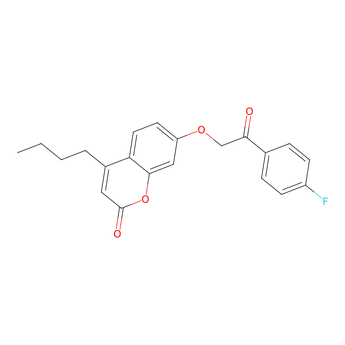 4-butyl-7-[2-(4-fluorophenyl)-2-oxoethoxy]-2H-chromen-2-one molecular structure, CAS 376380-54-0