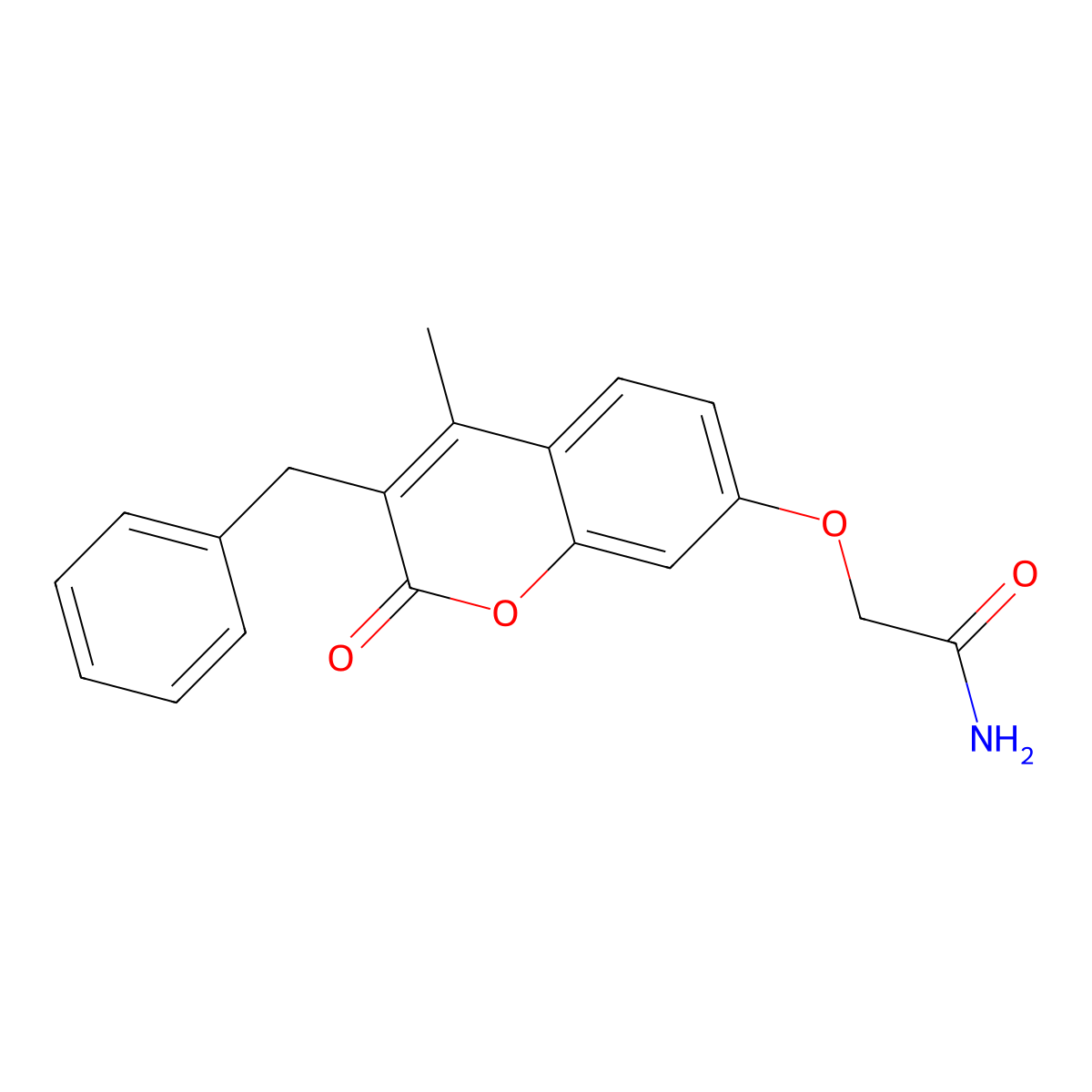2-(3-Benzyl-4-methyl-2-oxo-2H-chromen-7-yloxy)-acetamide molecular structure, CAS 376380-65-3