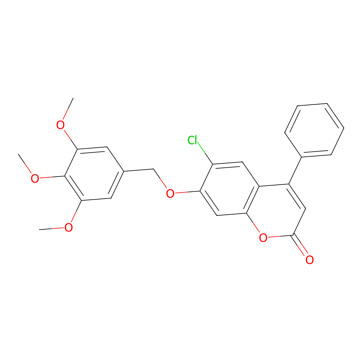 6-chloro-4-phenyl-7-[(3,4,5-trimethoxybenzyl)oxy]-2H-chromen-2-one molecular structure, CAS 376381-35-0