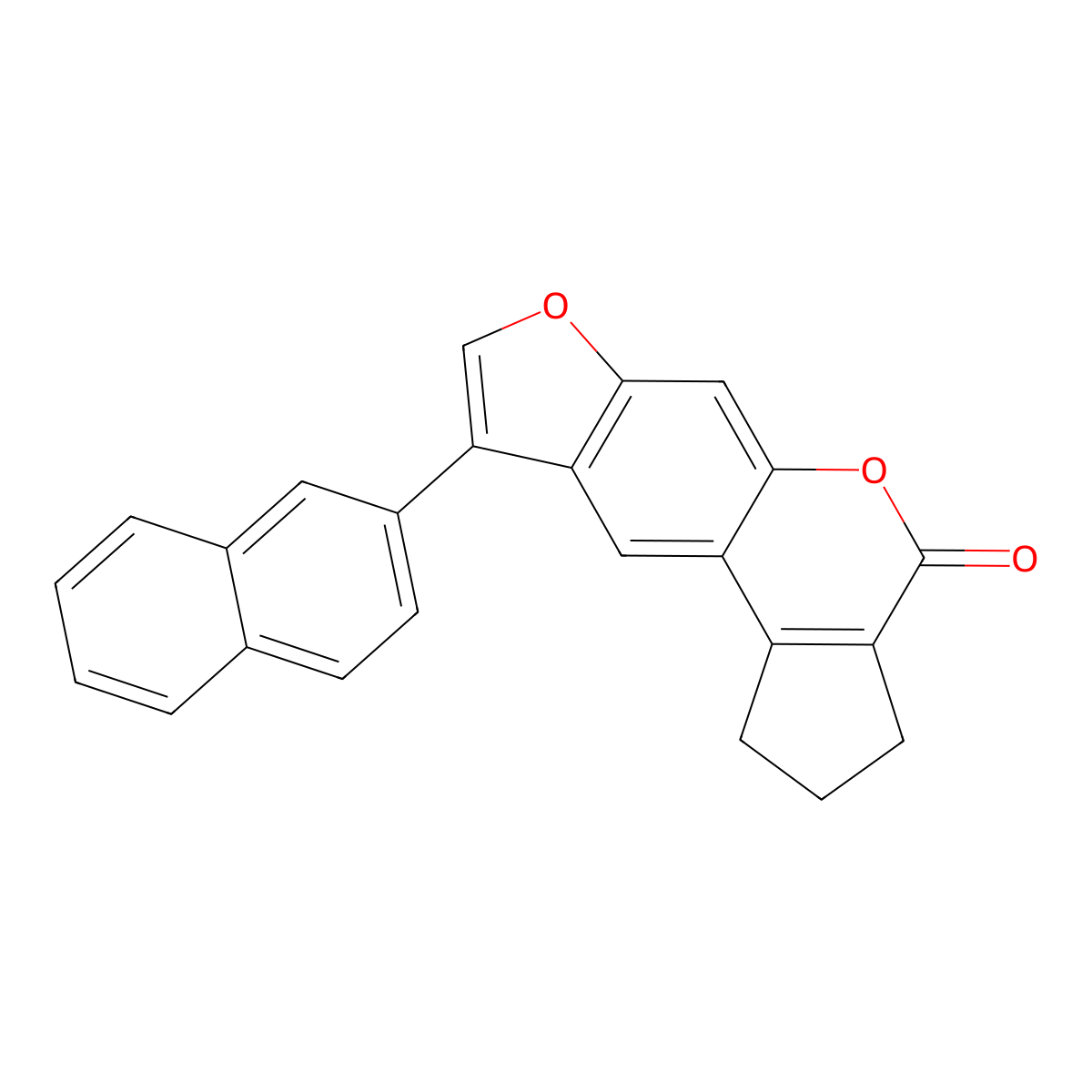 9-(2-naphthyl)-2,3-dihydrocyclopenta[c]furo[3,2-g]chromen-4(1H)-one molecular structure, CAS 376381-43-0