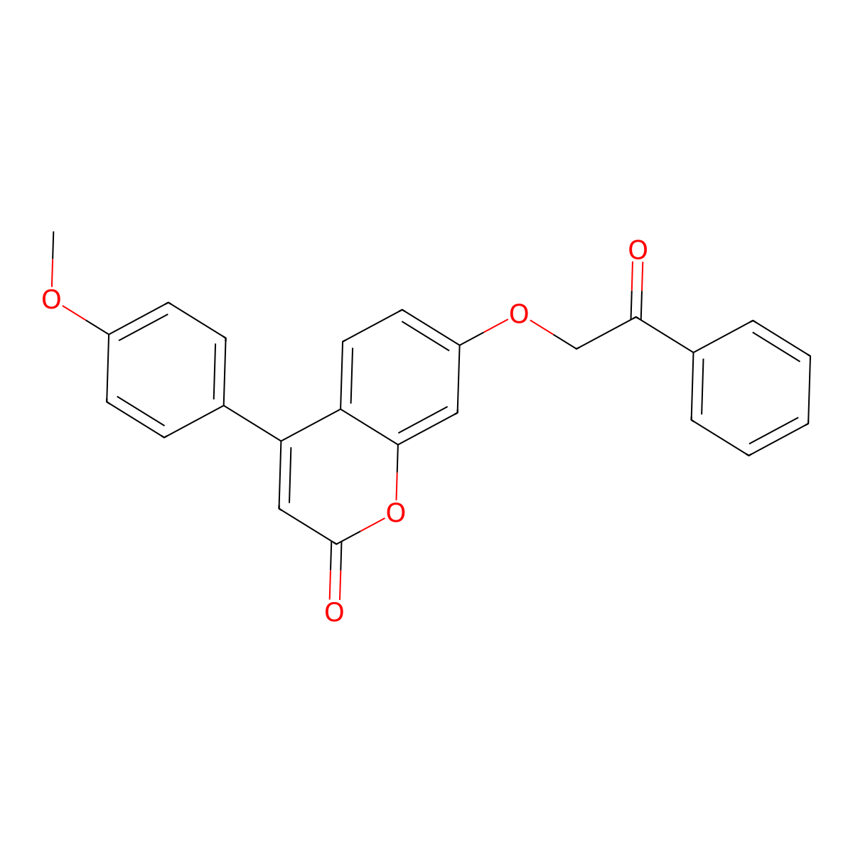 4-(4-methoxyphenyl)-7-(2-oxo-2-phenylethoxy)-2H-chromen-2-one molecular structure, CAS 376381-79-2