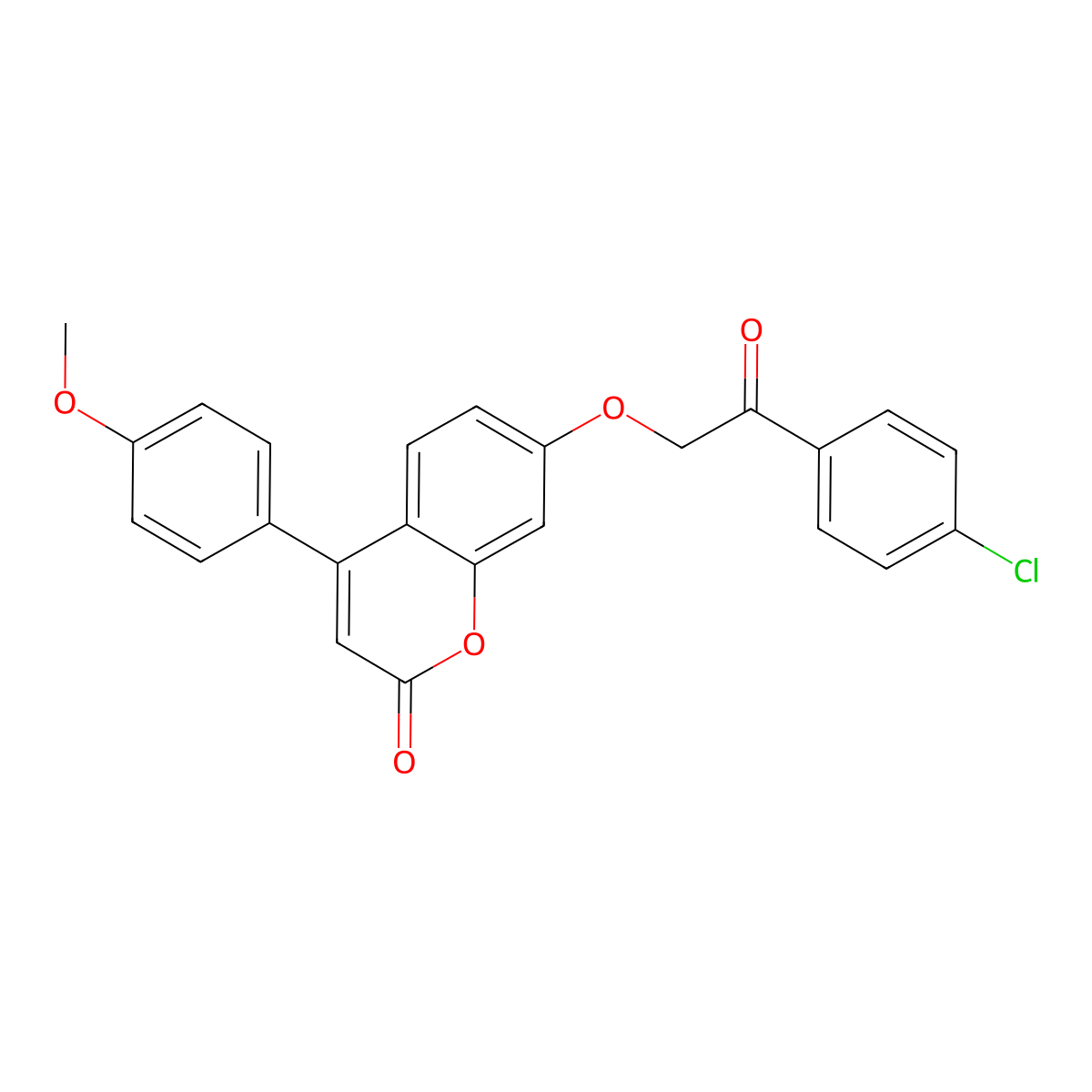7-[2-(4-chlorophenyl)-2-oxoethoxy]-4-(4-methoxyphenyl)-2H-chromen-2-one molecular structure, CAS 376381-85-0