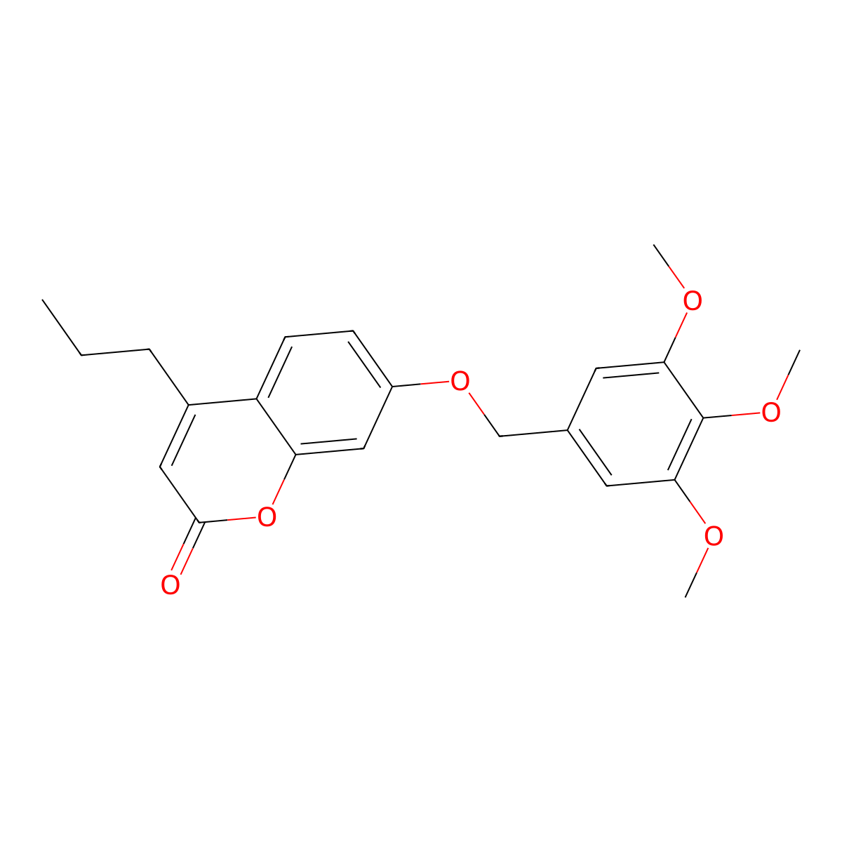 4-propyl-7-[(3,4,5-trimethoxybenzyl)oxy]-2H-chromen-2-one molecular structure, CAS 376381-89-4
