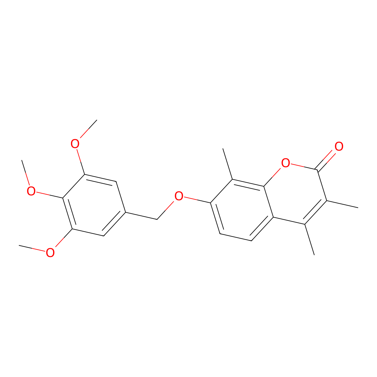 3,4,8-trimethyl-7-[(3,4,5-trimethoxybenzyl)oxy]-2H-chromen-2-one molecular structure, CAS 376382-35-3