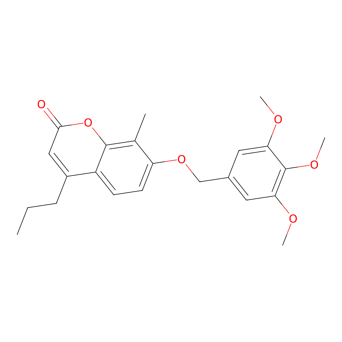 8-methyl-4-propyl-7-[(3,4,5-trimethoxybenzyl)oxy]-2H-chromen-2-one molecular structure, CAS 376382-51-3