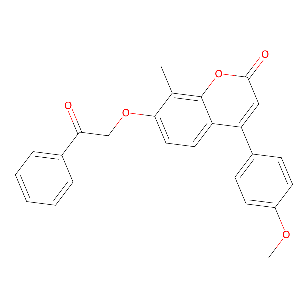 4-(4-methoxyphenyl)-8-methyl-7-(2-oxo-2-phenylethoxy)-2H-chromen-2-one molecular structure, CAS 376382-59-1