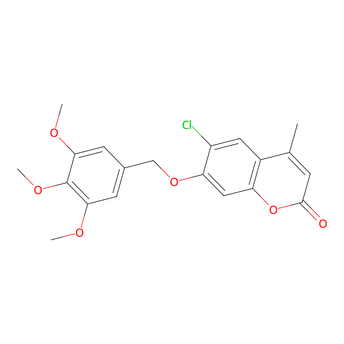 6-chloro-4-methyl-7-[(3,4,5-trimethoxybenzyl)oxy]-2H-chromen-2-one molecular structure, CAS 376383-13-0