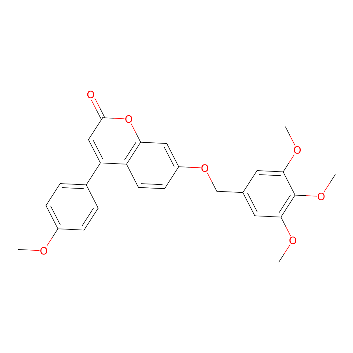 4-(4-methoxyphenyl)-7-[(3,4,5-trimethoxybenzyl)oxy]-2H-chromen-2-one molecular structure, CAS 376383-18-5