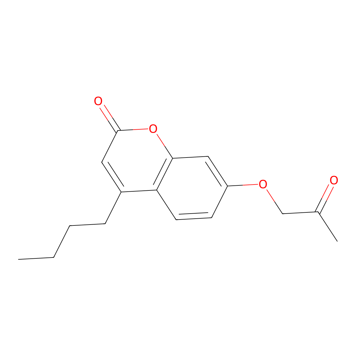 4-butyl-7-(2-oxopropoxy)-2H-chromen-2-one molecular structure, CAS 376383-26-5