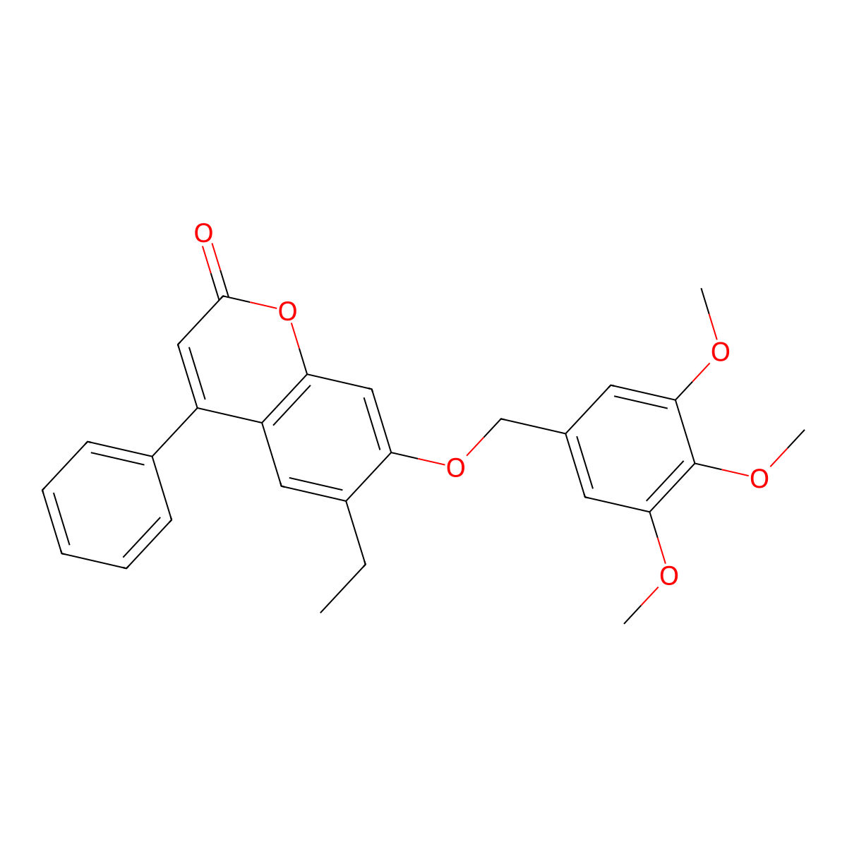 6-ethyl-4-phenyl-7-[(3,4,5-trimethoxybenzyl)oxy]-2H-chromen-2-one molecular structure, CAS 376383-35-6
