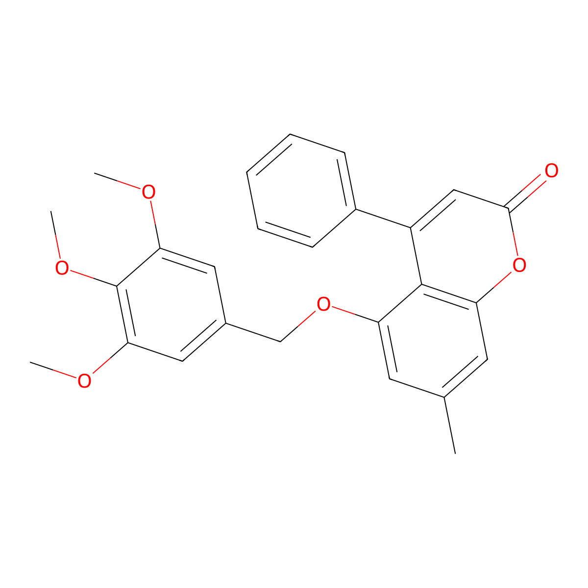 7-methyl-4-phenyl-5-[(3,4,5-trimethoxybenzyl)oxy]-2H-chromen-2-one molecular structure, CAS 376383-58-3
