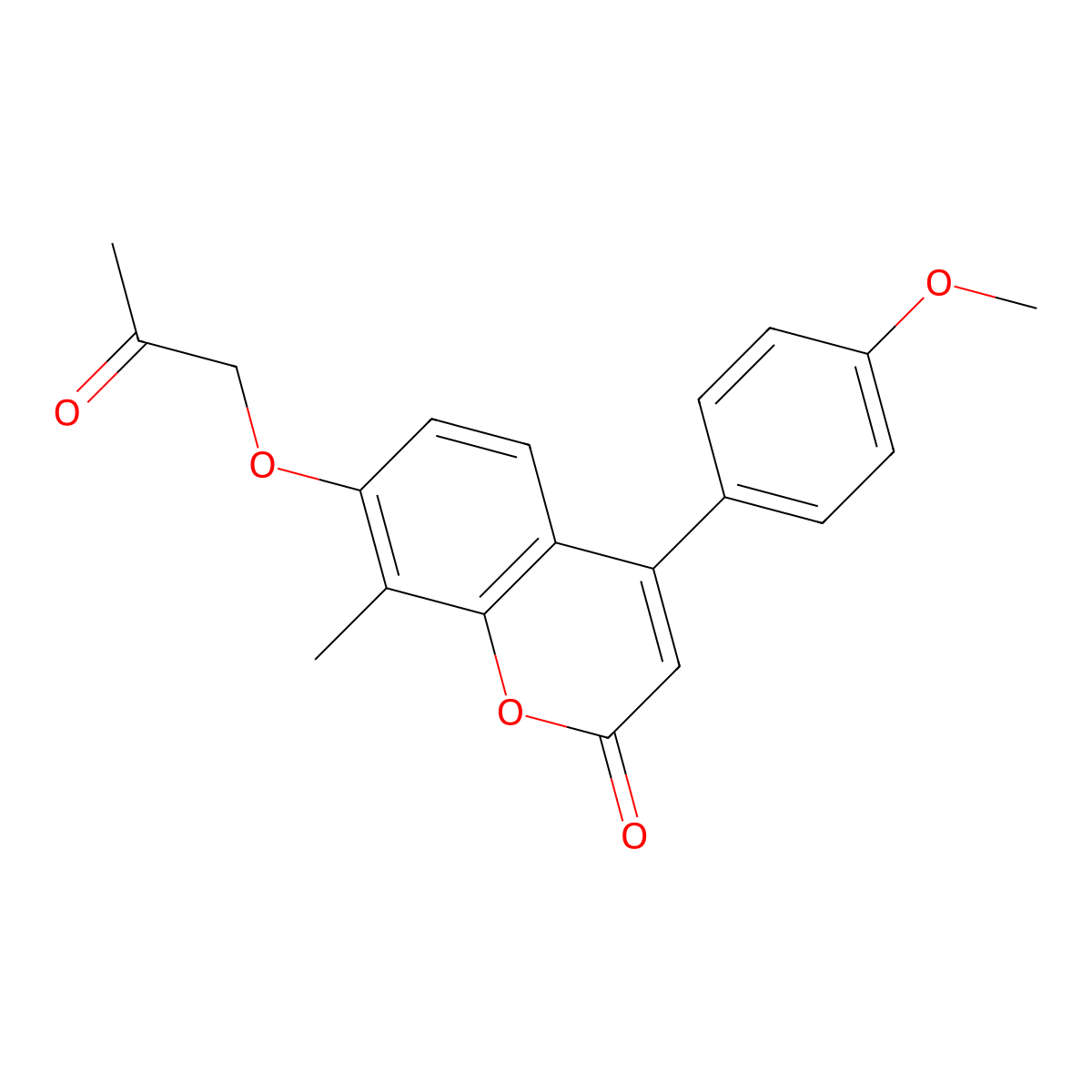 4-(4-methoxyphenyl)-8-methyl-7-(2-oxopropoxy)-2H-chromen-2-one molecular structure, CAS 376383-68-5