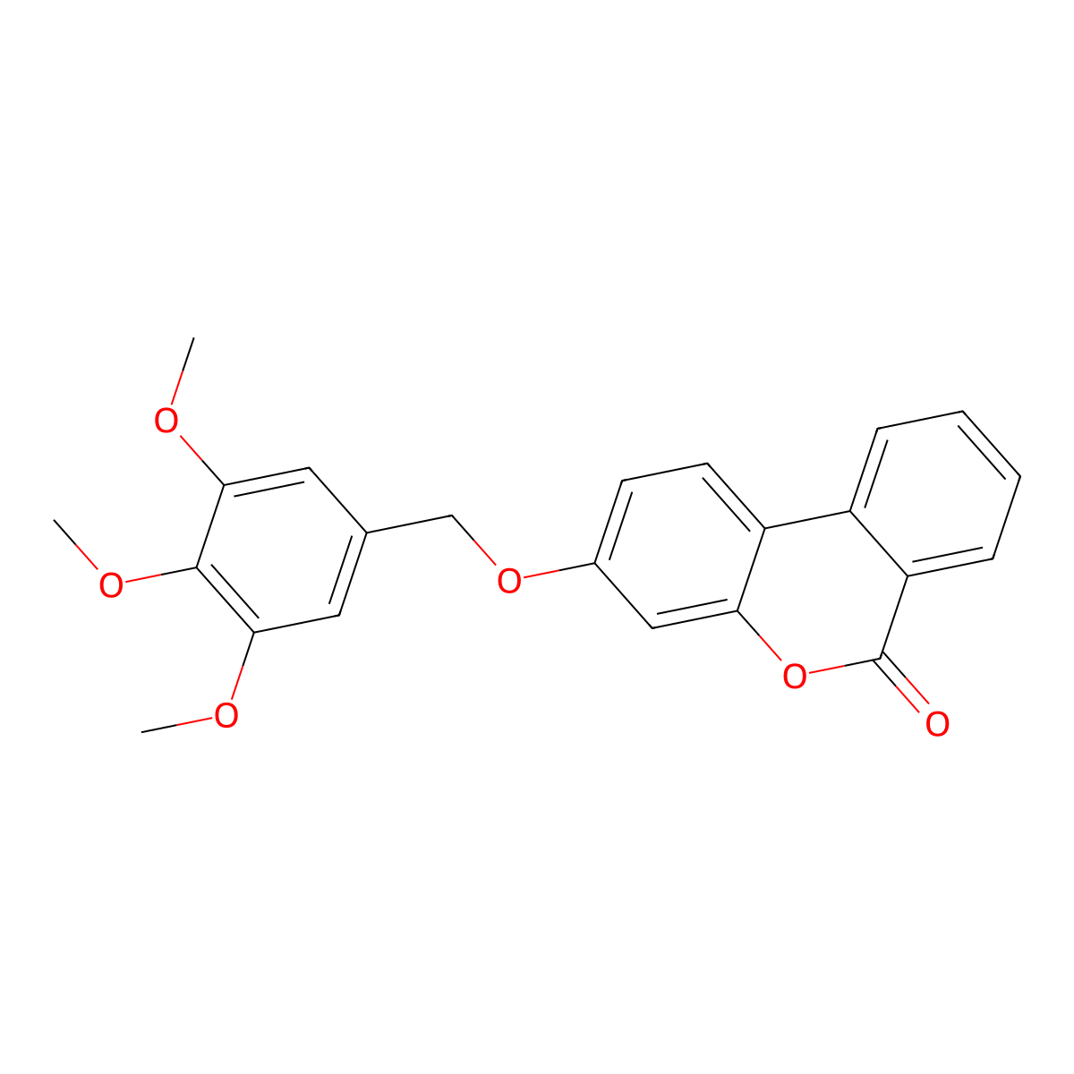 3-[(3,4,5-trimethoxybenzyl)oxy]-6H-benzo[c]chromen-6-one molecular structure, CAS 376384-06-4