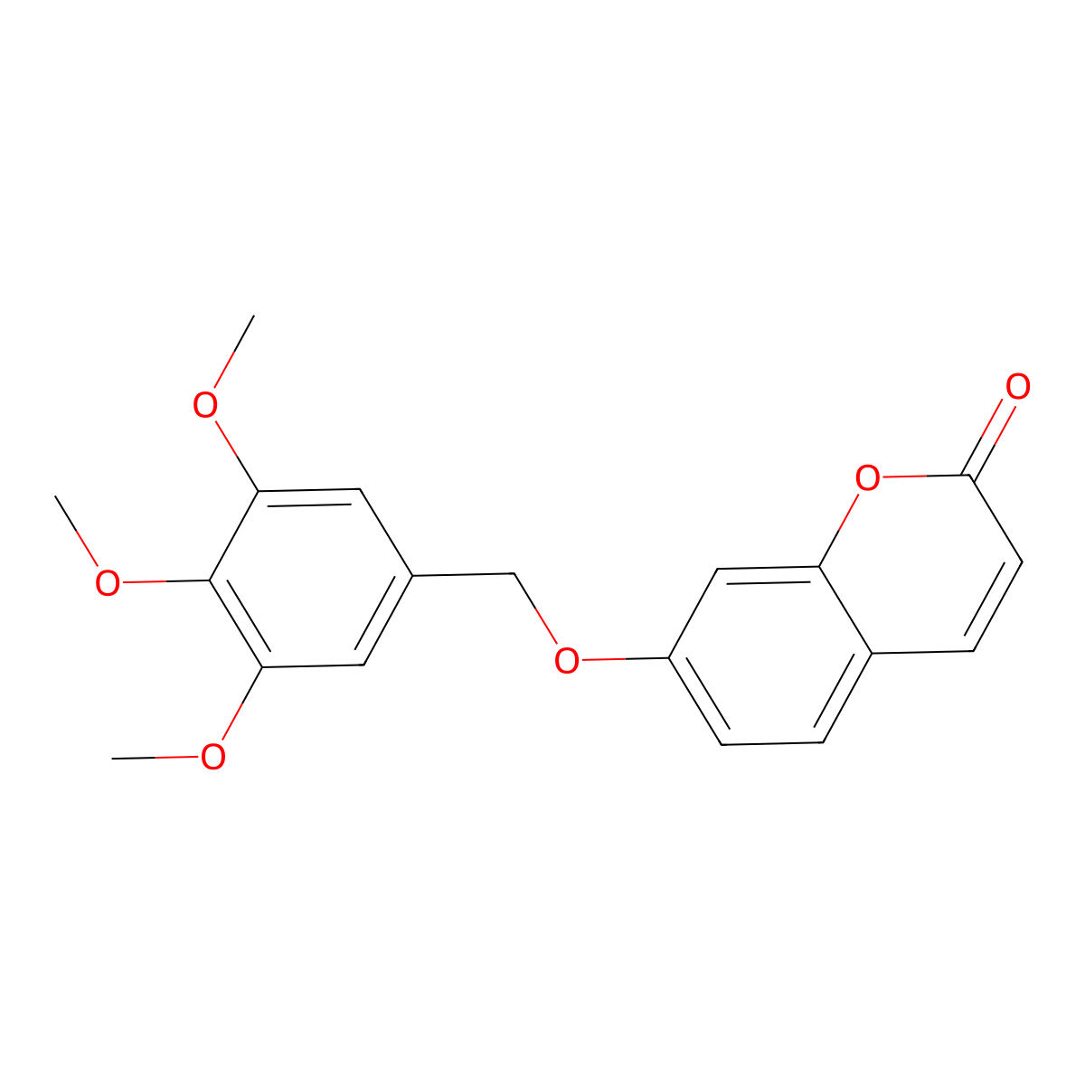 7-[(3,4,5-Trimethoxyphenyl)methoxy]chromen-2-one molecular structure, CAS 376384-37-1