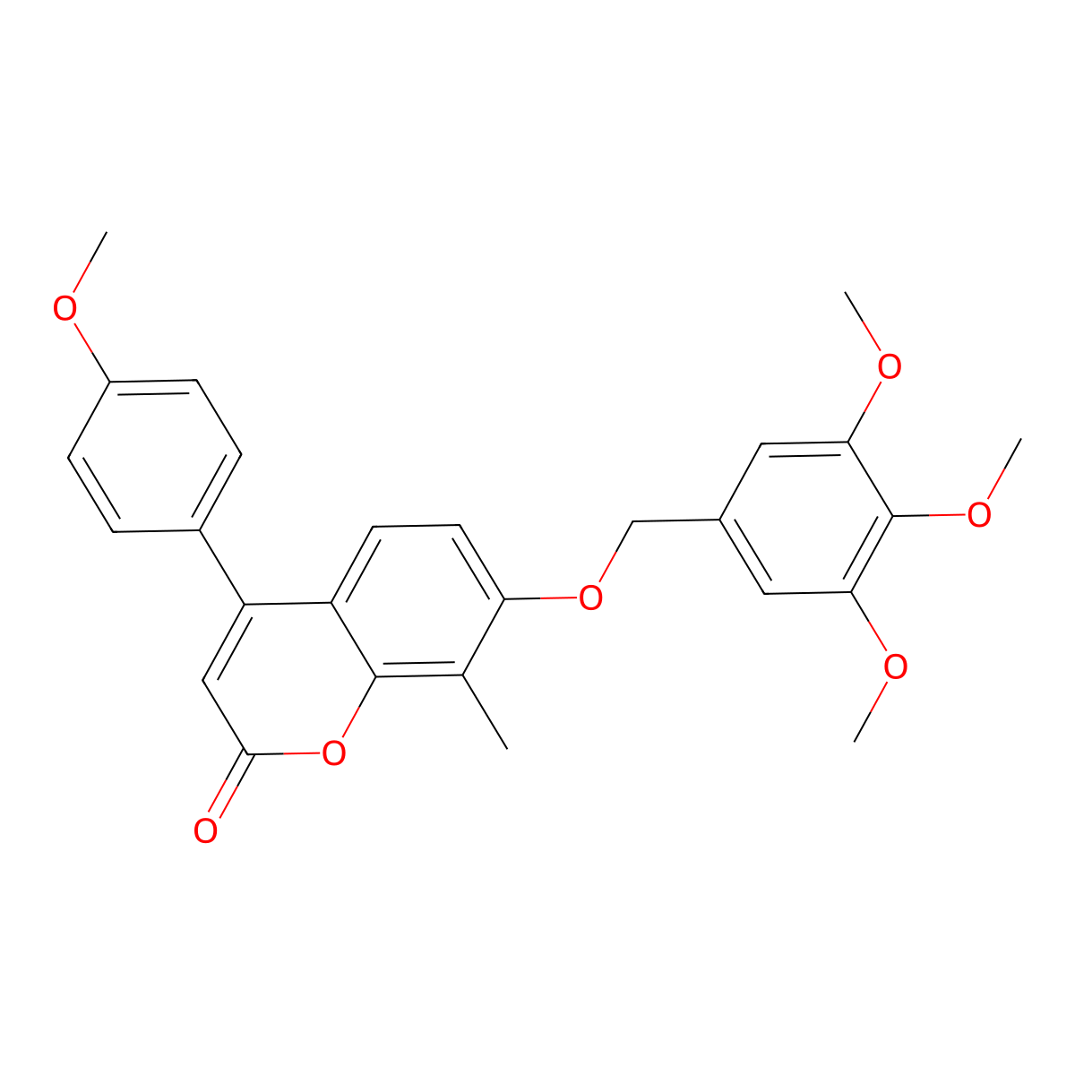 4-(4-methoxyphenyl)-8-methyl-7-[(3,4,5-trimethoxybenzyl)oxy]-2H-chromen-2-one molecular structure, CAS 376384-64-4