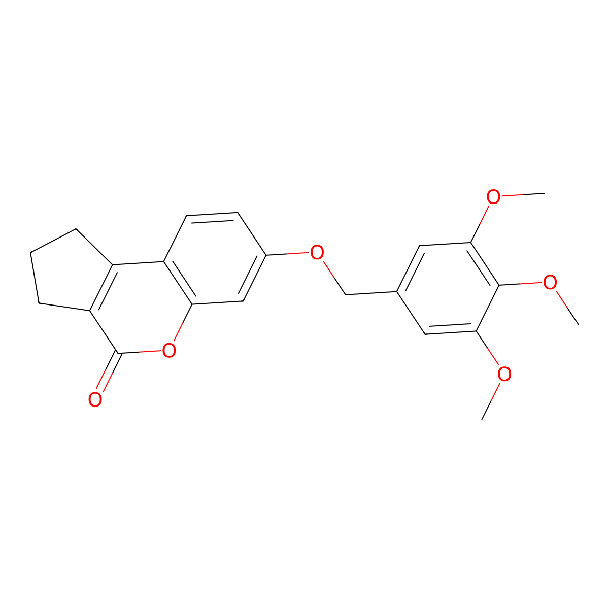 7-[(3,4,5-trimethoxybenzyl)oxy]-2,3-dihydrocyclopenta[c]chromen-4(1H)-one molecular structure, CAS 376384-84-8