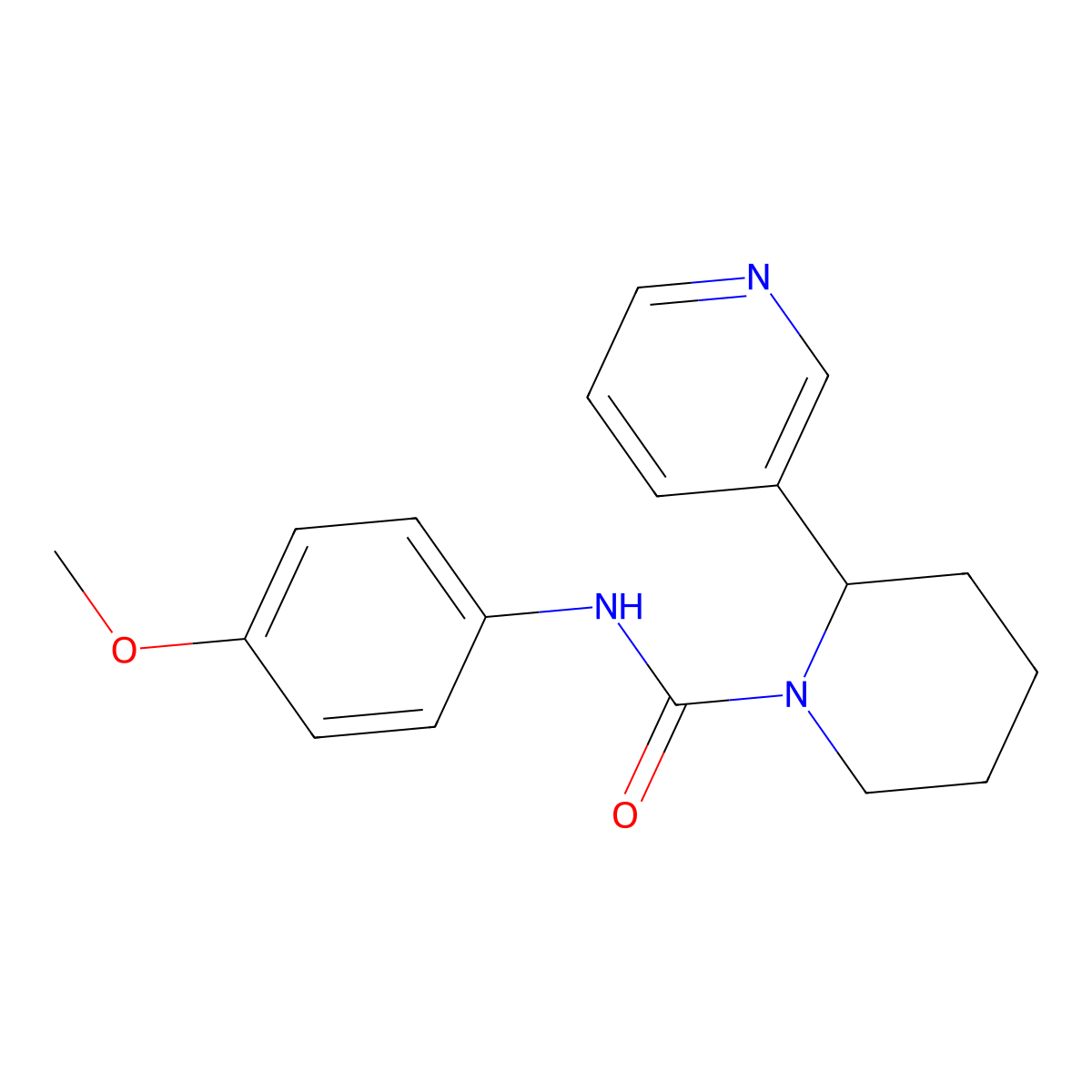 N-(4-methoxyphenyl)-2-pyridin-3-ylpiperidine-1-carboxamide molecular structure, CAS 376384-90-6