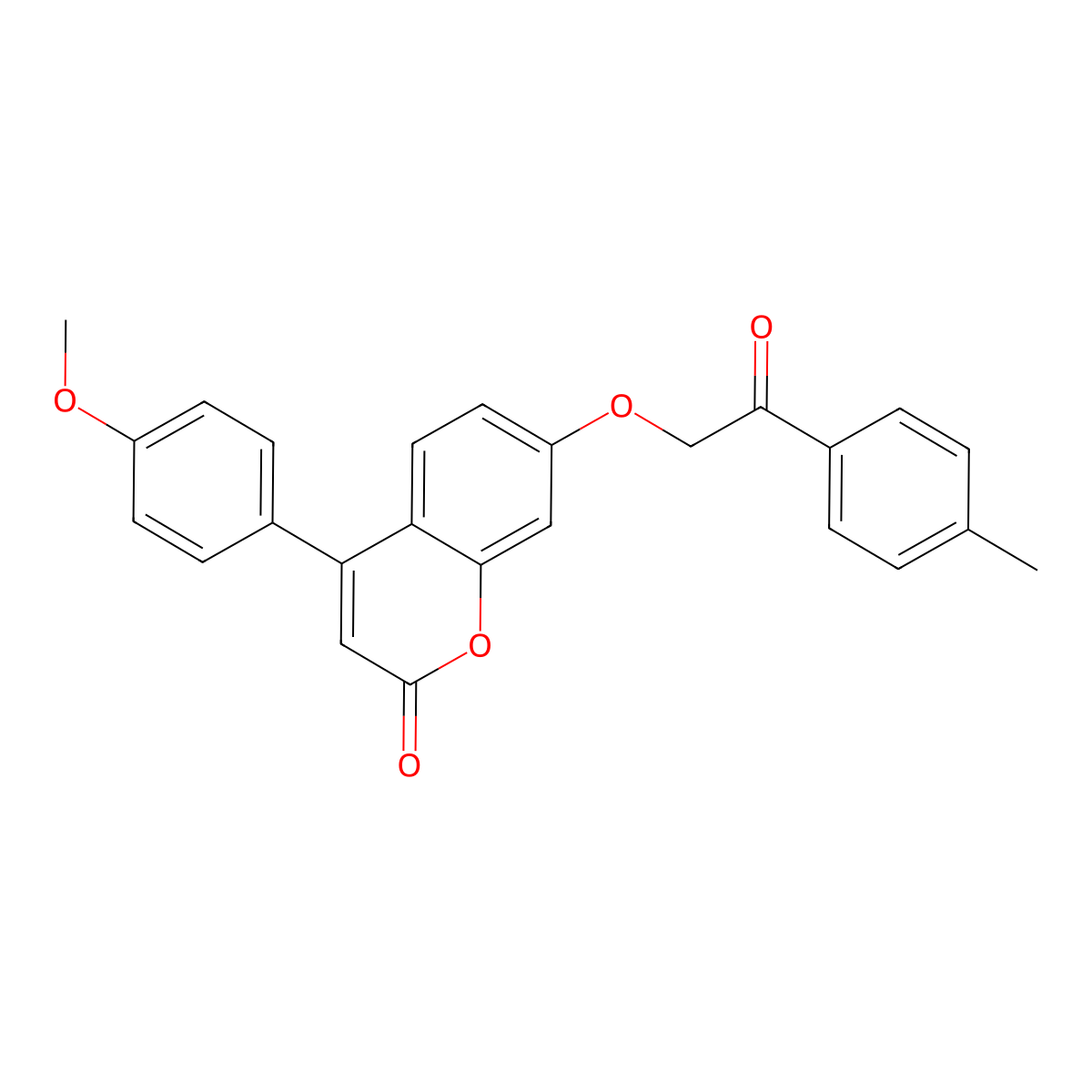 4-(4-methoxyphenyl)-7-[2-(4-methylphenyl)-2-oxoethoxy]-2H-chromen-2-one molecular structure, CAS 376384-92-8