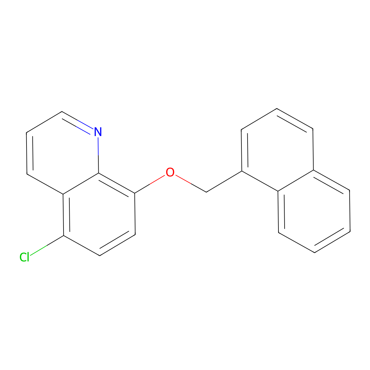 5-Chloro-8-(naphthalen-1-ylmethoxy)quinoline molecular structure, CAS 376385-68-1