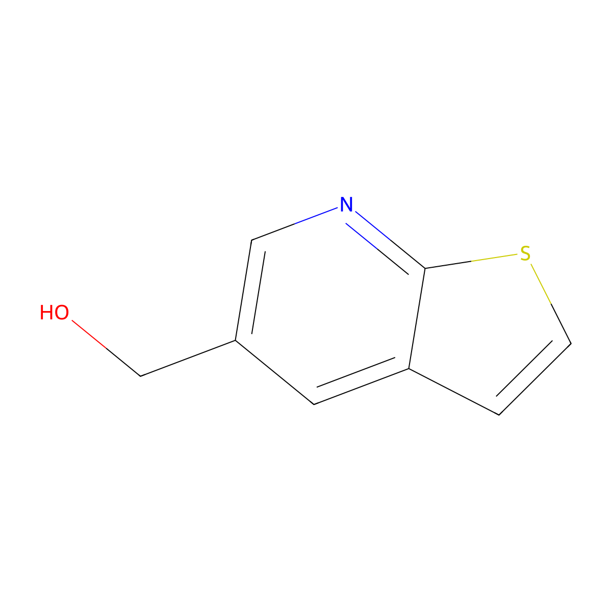 Thieno[2,3-b]pyridin-5-ylmethanol molecular structure, CAS 376387-77-8