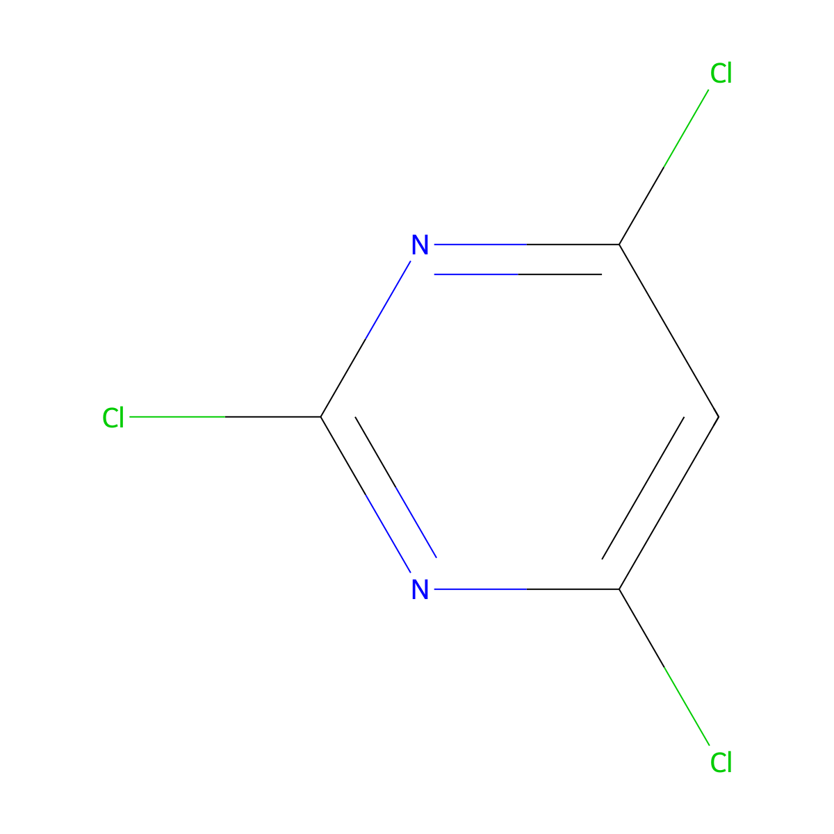 2,4,6-Trichloropyrimidine molecular structure, CAS 3764-01-0