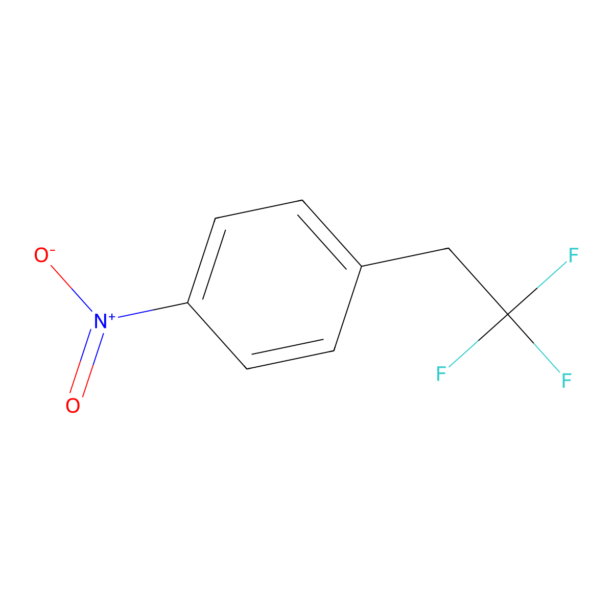 1-Nitro-4-(2,2,2-trifluoroethyl)benzene molecular structure, CAS 3764-36-1